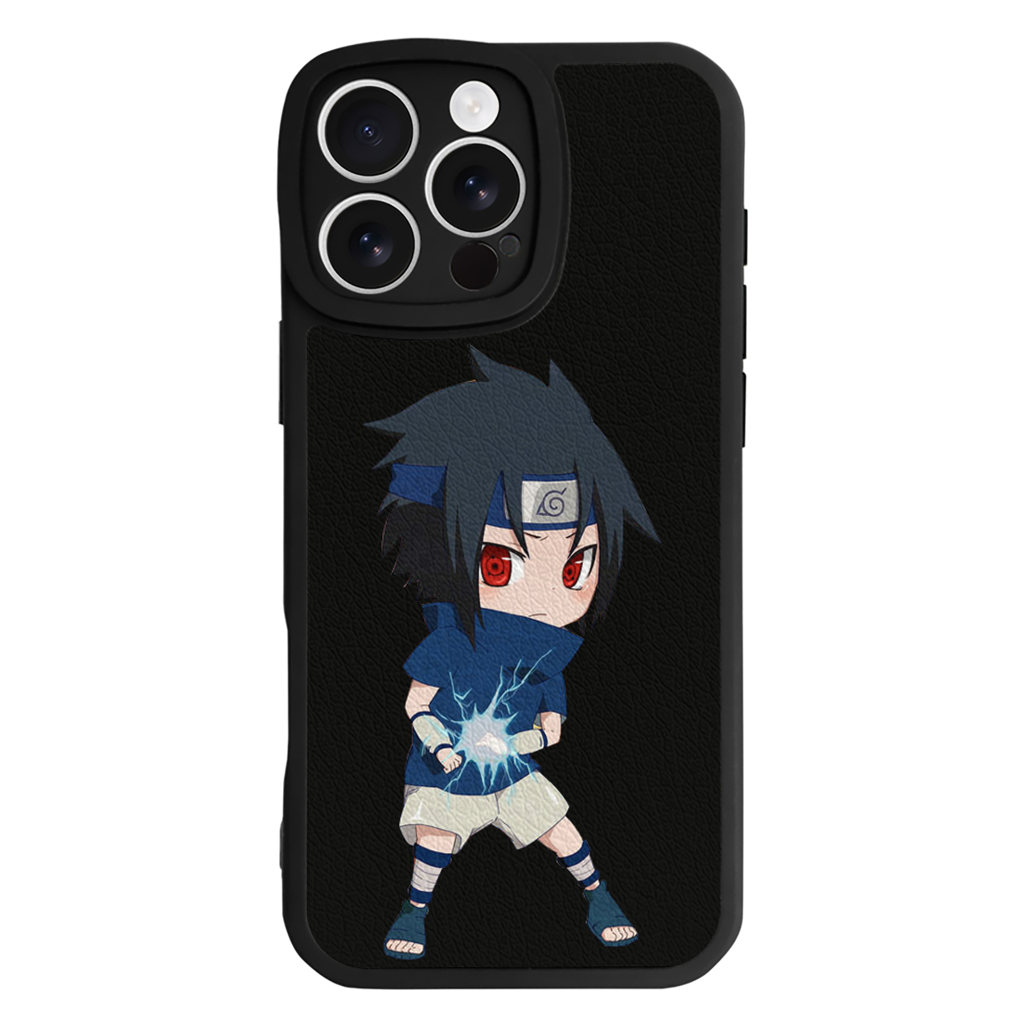 （画像用） NARUTO -ナルト- うちは サスケ Uchiha Sasuke 【iPhone 16シリーズ対応】シリコンスマホケース（レザー調） 材質：シリコン
